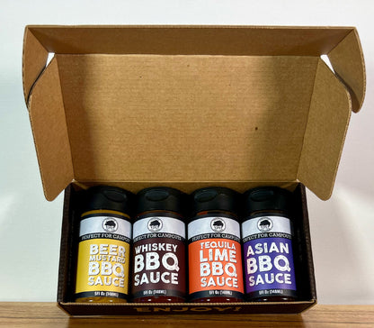 BBQ Sauce Collection - Sampler of 4 different BBQ Sauces perfect gift for foodies and adventurous eaters