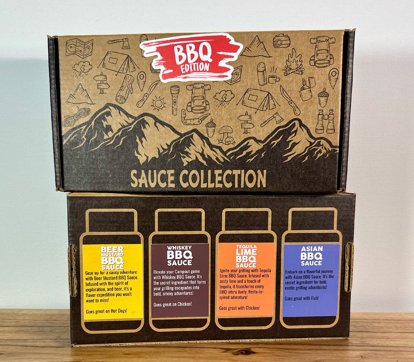 BBQ Sauce Collection - Sampler of 4 different BBQ Sauces perfect gift for foodies and adventurous eaters