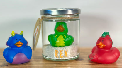 Pet Dinosaur in a Jar - Prehistoric Dinosaur Toy - Quirky Gift for Dino Lovers - Fun Stocking Stuffer or Desk Buddy