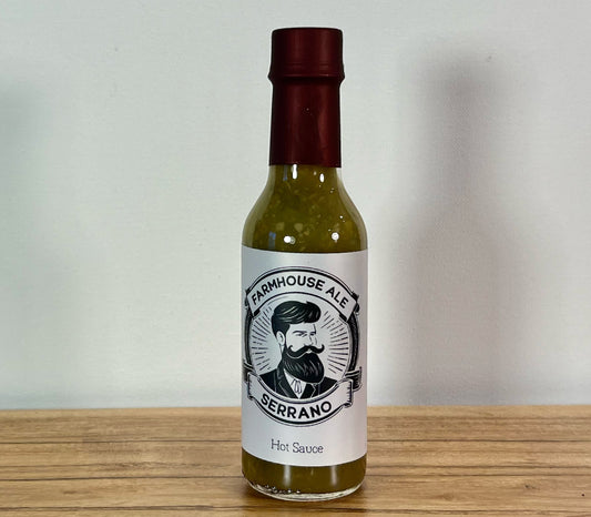 Farmhouse Ale Serrano Hot Sauce - Beer Hot Sauce perfect Gift or Stocking Stuffer for a Beer Enthusiast