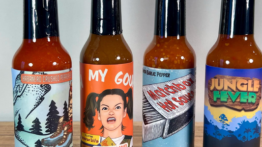 Hot Sauce Collection - Perfect Gift Set for Foodies and Adventurous Eaters including Jalapeno, Siracha, Red Savin and Habanero