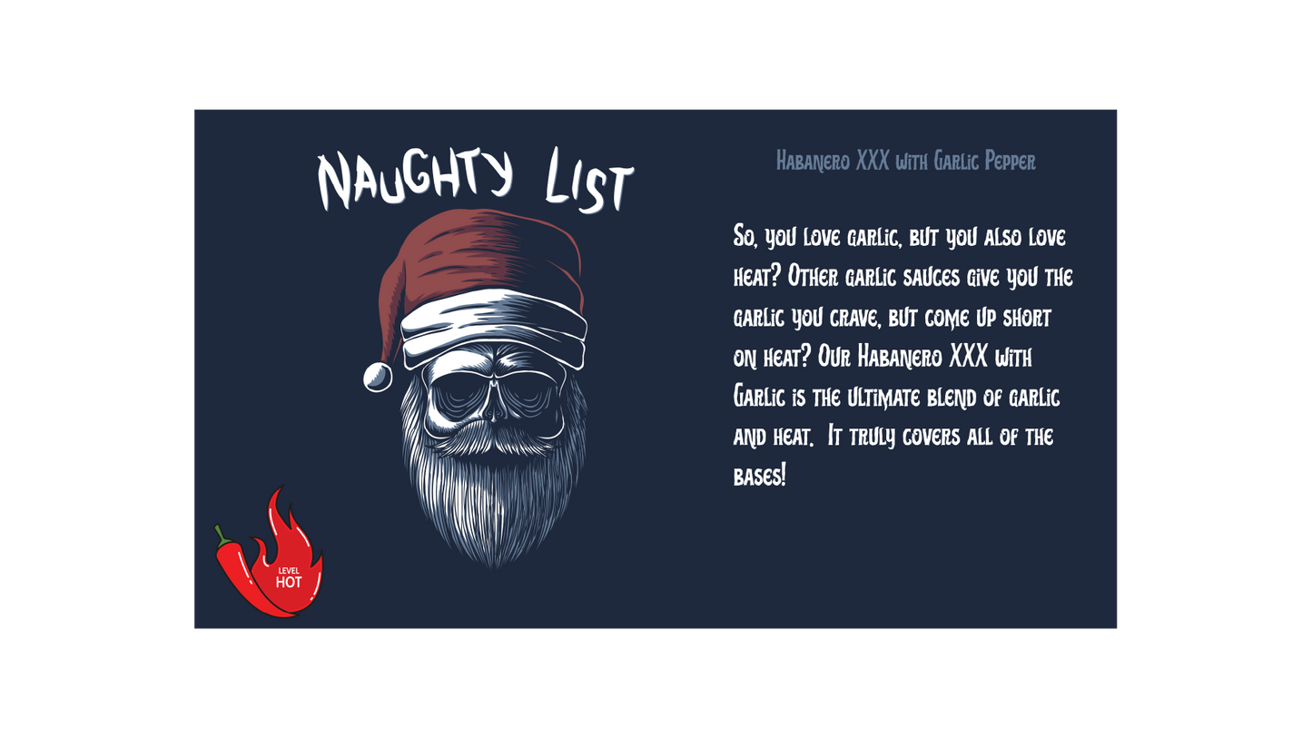 Naughty List Hot Sauce - Christmas Hot Sauce perfect gift and Stocking Stuffer