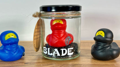 Pet Ninja in a Jar - Stealthy Ninja Toy - Quirky Martial Arts Collectible - Fun Stocking Stuffer or Desk Decor - Unique Gift Idea