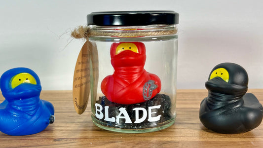 Pet Ninja in a Jar - Stealthy Ninja Toy - Quirky Martial Arts Collectible - Fun Stocking Stuffer or Desk Decor - Unique Gift Idea