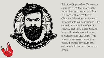 Pale Ale Chipotle Hot Sauce - Beer Hot Sauce perfect Gift or Stocking Stuffer for a Beer Enthusiast