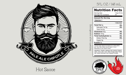 Pale Ale Chipotle Hot Sauce - Beer Hot Sauce perfect Gift or Stocking Stuffer for a Beer Enthusiast