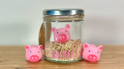 Pet Pig in a Jar - Cute Farm Animal Collectible - Quirky Gift for Pig Lovers - Fun Desk Buddy - Perfect Stocking Stuffer Gift