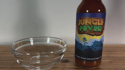 Jungle Fever Hot Sauce, Flavorful mango pineapple habanero sauce, perfect for cook outs, camping and outdoor adventures