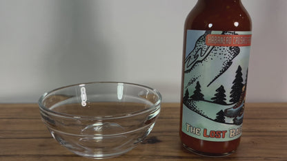 The Lost Backpacker Hot Sauce, Habanero Peppers, Medium Spice, Lots of Flavor, perfect for cookouts, camping and outdoor adventures