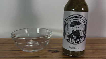 Farmhouse Ale Serrano Hot Sauce - Beer Hot Sauce perfect Gift or Stocking Stuffer for a Beer Enthusiast