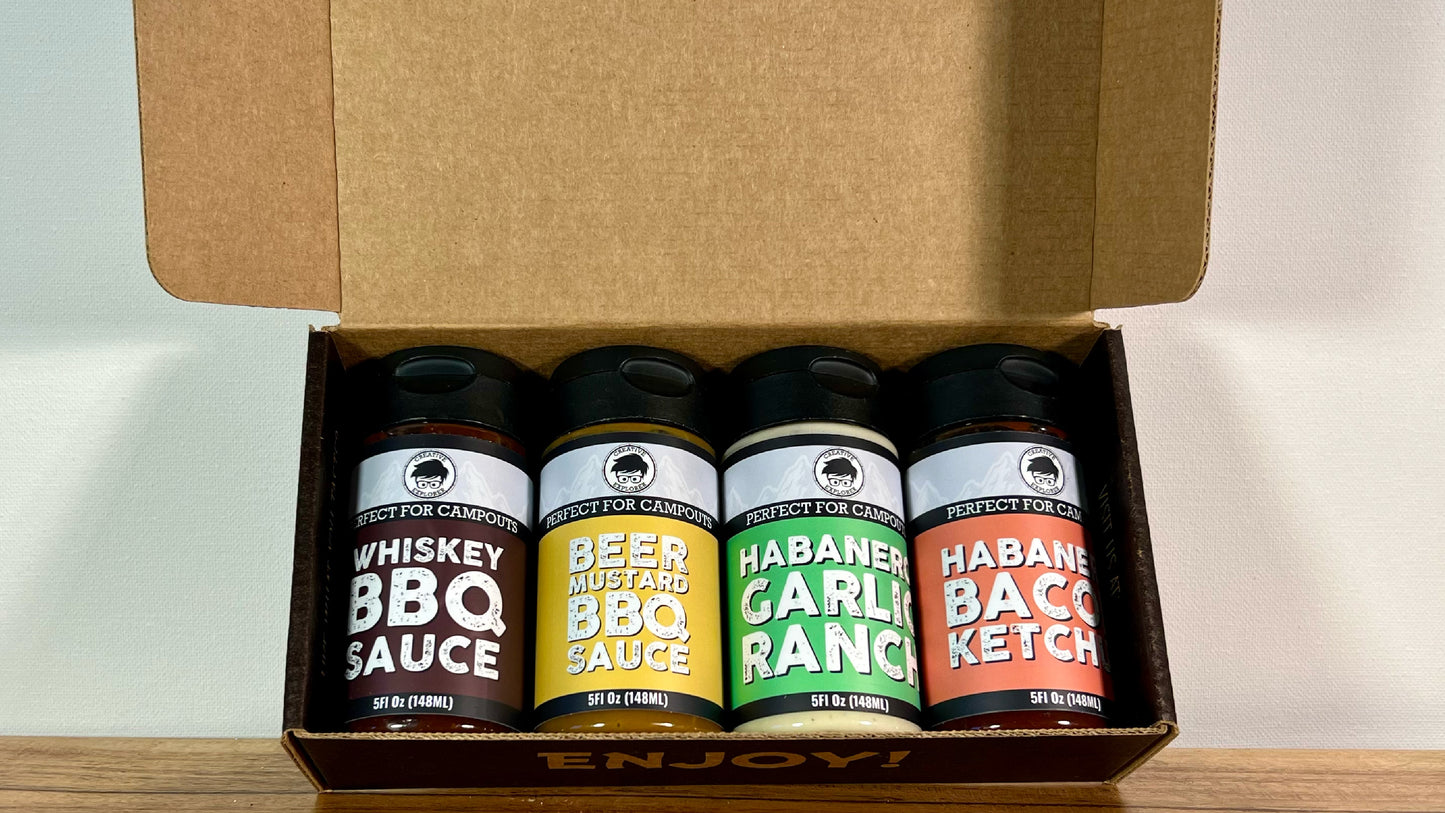 Ultimate Sauce Sampler - Perfect Gift Set for Foodies and Adventurous Eaters including Ketchup, Ranch and BBQ